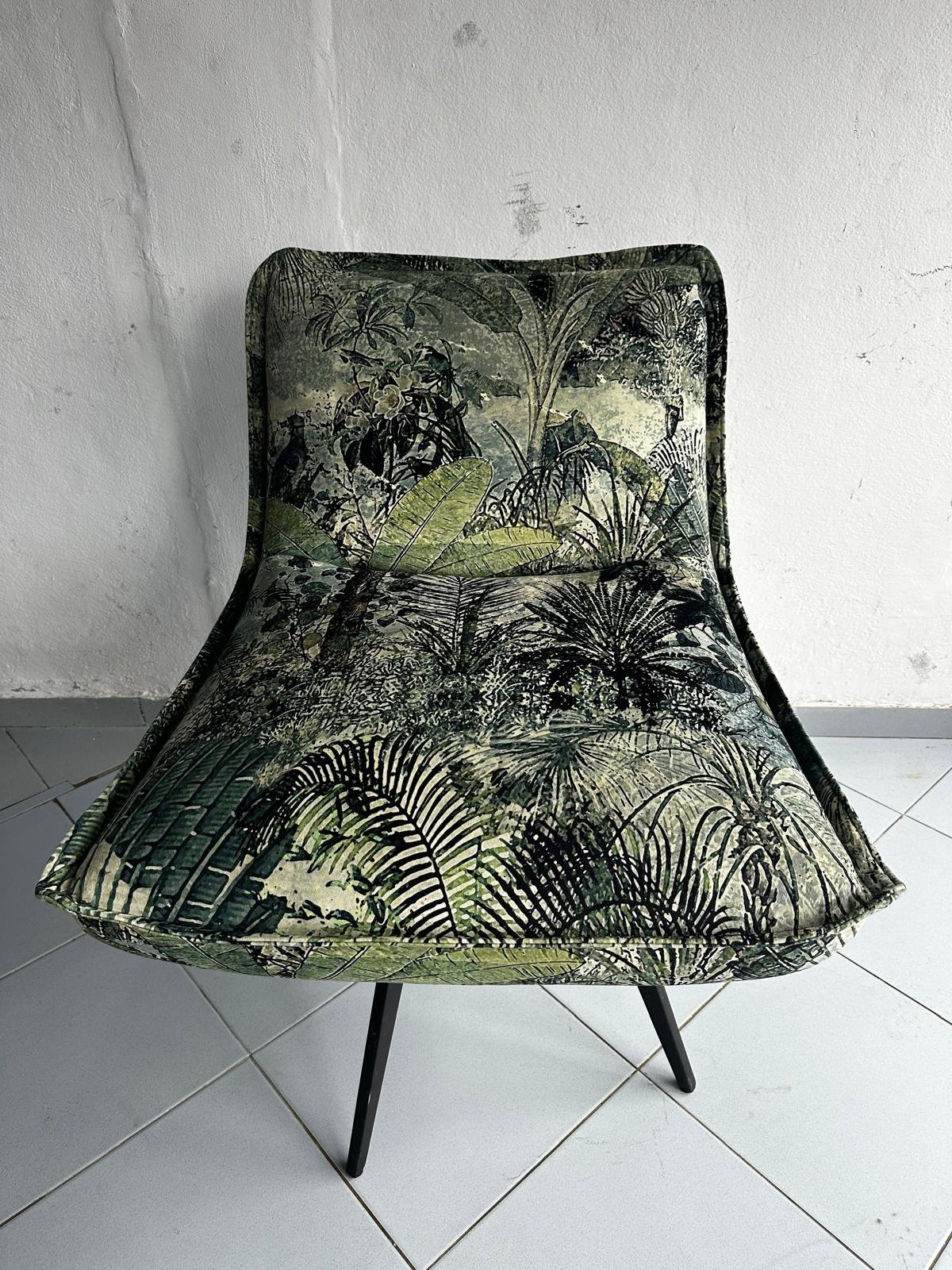 Grand fauteuil imprimé fleurie
